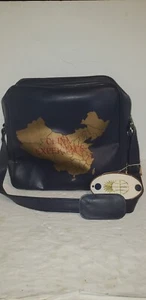 VINTAGE TRAVEL CHINA EXPERIENCE TOTE LUGGAGE BAG CHINESE TOURS BRASS HONG KONG - Picture 1 of 22