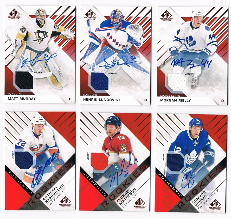 2016-17 SP Game-Used Veterans & Rookies Red Autograph Jersey Pick From List !! - Image 1 of 1