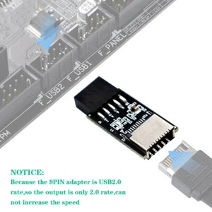 New USB 3.1 Front Panel Socket Key-A Type-E to USB 2.0 9Pin Header Male Adapter - Picture 1 of 6