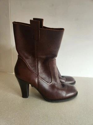 NINE & COMPANY WOMEN ANKLE BOOTS SIZE 8 BROWN LEATHER - Image 1 of 4