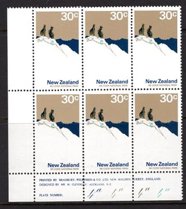 New Zealand 1970 Pictorials - 30c Mt Cook Plate 4a4a4a4a Block MNH - Picture 1 of 1