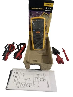 FLUKE 1507 DIGITAL MEGOHMMETER INSULATION RESISTANCE TESTER - Image 1 of 3