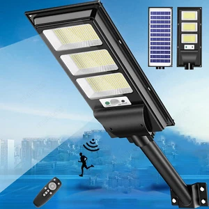 400-1800W Straßenlampe LED Solar Straßenlaterne Solarleuchte mit Bewegungsmelder - Bild 1 von 27