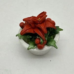 fine bone china crown staffordshire flowers December Poinsettia - Picture 1 of 8