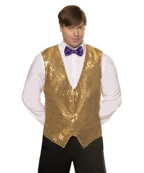 Sequin Vest Plus Size - Gold | Novelty | Costume Pieces - Image 1 of 1