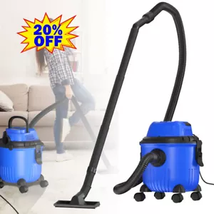 Heavy Duty 2000W Blue Wet & Dry Vacuum Cleaner 15 Ltr Tub Hoover Wheeled  - Picture 1 of 11