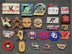Vintage Youth Ice Hockey Pins Lot (25) Various - Picture 1 of 6