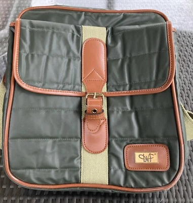 Vintage DVF Messenger Travel Overnight Bag Tote Olive Green NOS - Image 1 of 4