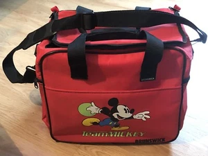 Mickey Mouse Bowling Bag Team Mickey Brunswick Disney Red Preowned - Picture 1 of 4