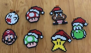 Handmade Christmas Decor / Ornament Hama Beads Super Mario Set of 7 - Bild 1 von 1