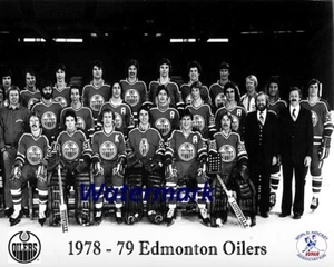 WHA 1978 - 79 Edmonton Oilers Team Picture Last WHA Season Gretzky 8 x 10 Photo - Bild 1 von 1