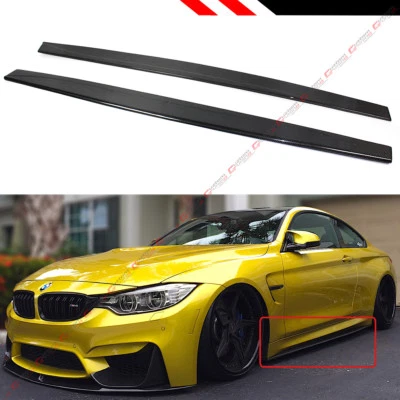 Удлинитель боковой юбки из углеродного волокна для BMW M4 и F80 M3 2015-19 годов выпуска - Изображение 1 из 4