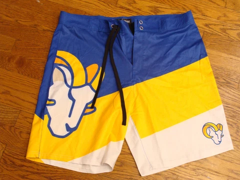 Los Angeles Rams NFL Apparel Board Shorts Swimwear By Foco Size Large Cover