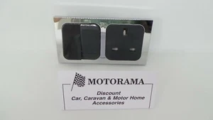 AUTOCARAVANA/CARAVANA CBE/C-LINE TOMA 240 VOLTIOS E INTERRUPTOR DOBLE 12 VOLTIOS EN CROMO - Imagen 1 de 4