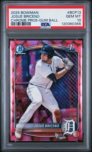 Josue Briceno Gum Ball SSP PSA 10 - Pop 1! 2025 Bowman #32 on Pipeline - Picture 1 of 2