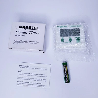 Presto 0421301 электронный цифровой таймер зеленый/белый AAA NIB запечатанный новый - Изображение 1 из 4