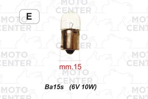 LAMPADA A SFERA 6V - 10W BA15S PER STOP POSTERIORE VESPA EPOCA - Imagen 1 de 1