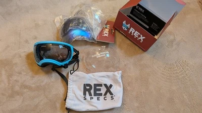 Gafas para perros Rex Specs talla pequeña azules con lentes de repuesto Foto 1 de 4
