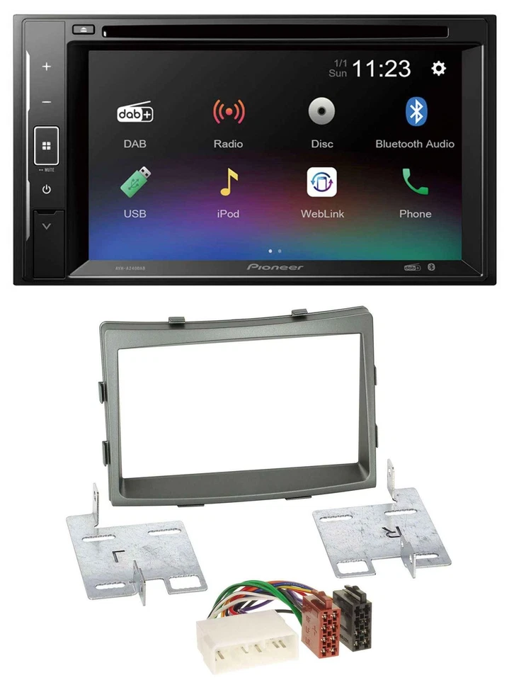 Pioneer Bluetooth MP3 USB 2DIN DAB DVD Autoradio für SSangYong Rodius ab 2013 - Bild 1 von 4
