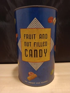 Caramelo de colección Wesco Foods Co Cincinnati Ohio lleno de frutas y nueces lata de cinco libras - Imagen 1 de 17