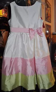 GYMBOREE BEAUTIFUL SILK DRESS SIZE 9 NWT HAPPY RAINBOW DRESSY WEDDING CRUISE! - Picture 1 of 1
