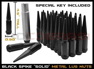 GMC SIERRA YUKON 1999-2017 6x5,5 M14x1,5 tuercas de clavo negro 4,5" de alto clavo Foto 1 de 4