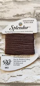 Rainbow Gallery Splendor Dark Brown 853 100% Silk 8 Yards Needlework - Picture 1 of 3