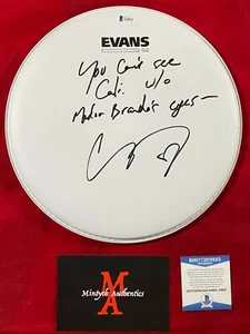 COREY TAYLOR SLIPKNOT STONE SOUR SIGNED 12" DRUMHEAD! BECKETT COA! CMFT! IOWA! - Picture 1 of 1