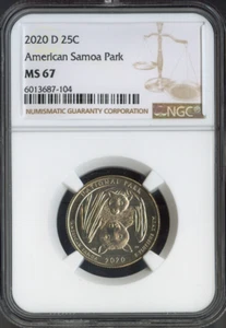 2020-D American Samoa Quarter NGC MS67 MAC Quality - Picture 1 of 2