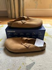 Birkenstock Boston Suede Latte Cream  UK 9.5 EU 44