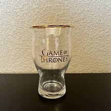 Game Of Thrones Pilsner Clear Glass Goblet Gold Rim