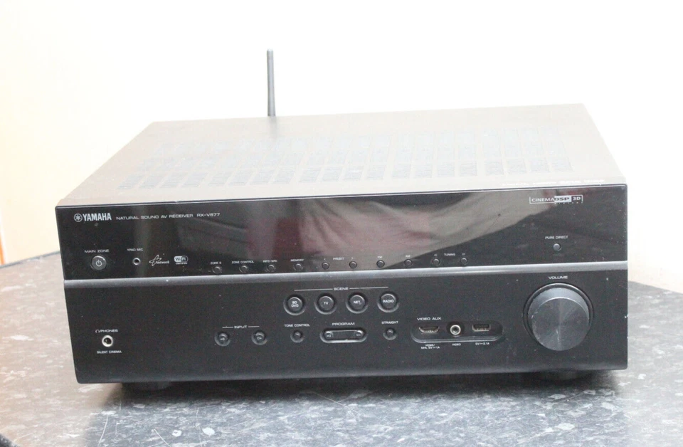 Yamaha RX-V677 7.2 AV Receiver 4K Pass WiFi HDMI USB Z2 DTS TESTED WORKING - Image 1 of 4