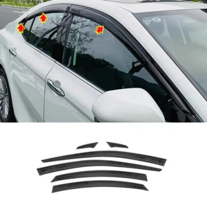 For 2025 Toyota Camry Sedan 6PCS Black Window Visor Vent Shades Sun Rain Guard - Picture 1 of 14