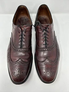 Allen Edmonds Mcallister Mens Dress Shoes Size 14 B Burgundy Wingtip Oxford - Picture 1 of 11