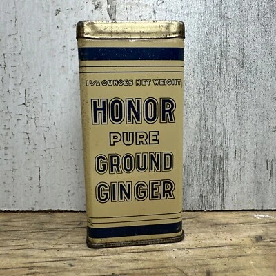 Vintage Honor Spice Tin - Ginger -   Honor Mills Brown Branch Duluth Minn - Image 1 of 4