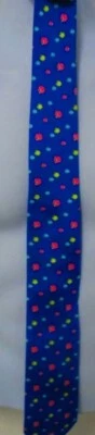 Corbata Chaps Fish, 100% Seda, Azul con Peces en Diferentes Colores! Foto 1 de 4