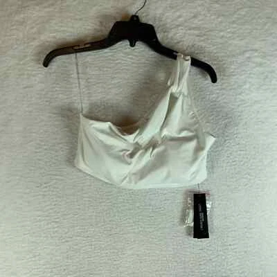 Top de natación de bikini con corbata retorcida de un hombro para mujer Carmen Marc Valvo talla M nuevo con etiquetas 9945 Foto 1 de 4