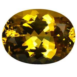 16,83 ct Meraviglioso Taglio Ovale (20x15 mm) Brasile Giallo Eliodoro Berillo - Foto 1 di 2