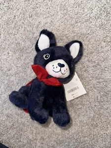 GYMBOREE PARISIAN AFTERNOON PURSE DOG BAG BLUE RED ZIPPER PLUSH NWT No Glasses - Picture 1 of 2