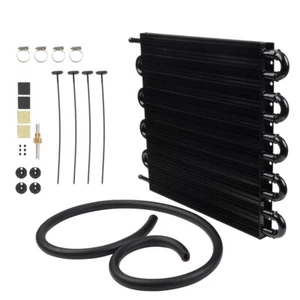 10Row Universal Aluminum Remote Transmission Oil Cooler Kit Auto-Manual Radiator - Picture 1 of 10
