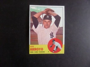 1963 TOPPS LUIS ARROYO YANKEES BASEBALL CARD #569 HI EX BV $15.00 #393