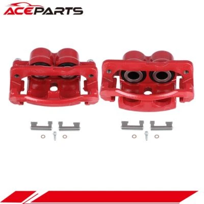 2pcs Rear Brake Calipers W/ Bracket For GMC Sierra 1500 2500 Chevrolet Suburban - Image 1 of 4