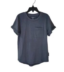 Pre-Owned LITTLE BIPSY 7 Grey Bamboo Short Sleeve Pocket T Shirt Unisex - Picture 1 of 9