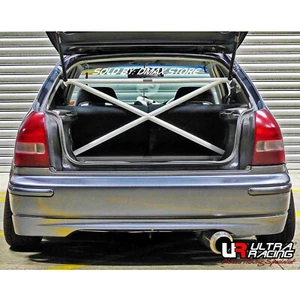 FOR HONDA CIVIC EK HATCH 96-00 ULTRA RACING 4 POINTS REAR C PILLAR CROSS X BRACE - Picture 1 of 9