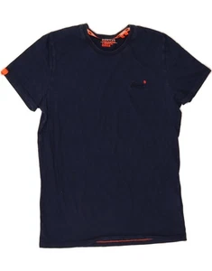 SUPERDRY Mens T-Shirt Top Large Navy Blue Cotton PQ10 - Picture 1 of 3