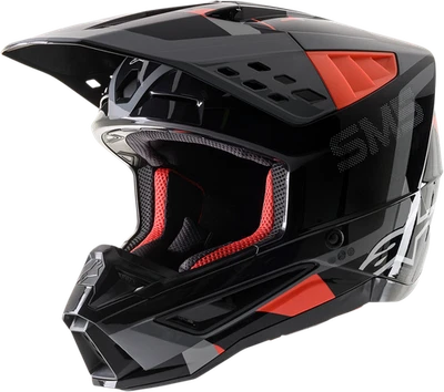 Alpinestars Supertech M5 SM5 Helmet, Rover Gray/Red, 0110-655X - Изображение 1 из 4