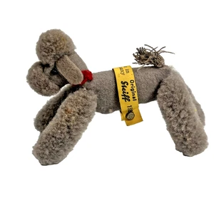 Mini peluche STEIFF laine caniche gris 1506, 46 muffies animal Bild Lilli allemande avec étiquette - Photo 1 sur 20