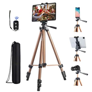 IPad Tripod Stand Universal Tablet Phone Mount Holder 51in Lightweight with B... - Picture 1 of 9