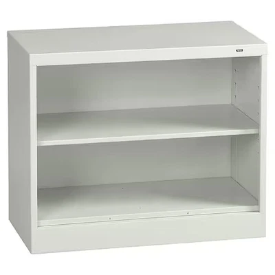 Tennsco Bc18-30 Light Grey 2-Shelf Bookcase, All Welded Steel 30"X36" Light Grey - Image 1 of 3