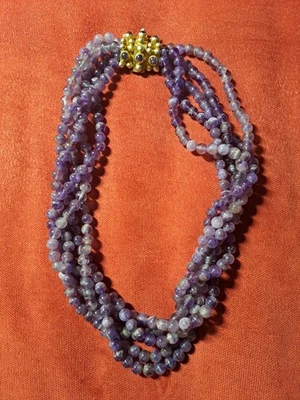 gioielli donna. Collana in ametista, con chiusura in argento - Immagine 1 di 4